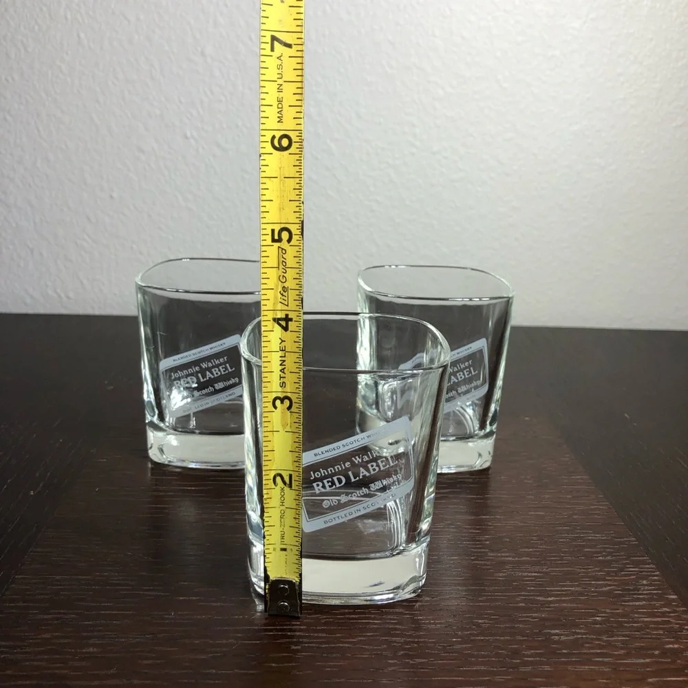Johnnie Walker Red Label 3 ViTG. Lo-Ball Scotch Old Fashioned Whiskey Glasses